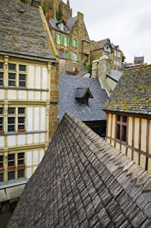 Rooftops at Mont Saint-Michel, Normandy, France Rooftops at Mont Saint-Michel, Normandy, France