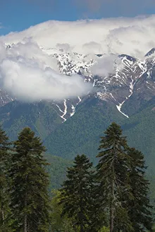 Russia, Caucasus Mountains, Sochi Area, Krasnaya Polyana, Carousel Mountain, mountain landscape Russia, Caucasus Mountains, Sochi Area, Krasnaya Polyana, Carousel Mountain, mountain landscape
