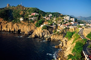 SA, Mexico, Acapulco. Housing along the coast SA, Mexico, Acapulco. Housing along the coast