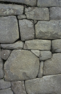 SA, Peru, Machu Picchu Section of wall, illustrating Inca architecture SA, Peru, Machu Picchu Section of wall, illustrating Inca architecture