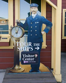 San Francisco Historic Maritime National Park Visitor center sign at Fisherman's San Francisco Historic Maritime National Park Visitor center sign at Fisherman's