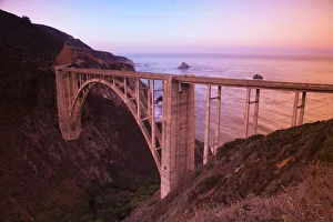 Scenic Bixby Bridge south of Carmel Highlands, Central California Coast, USA Scenic Bixby Bridge south of Carmel Highlands, Central California Coast, USA