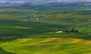 A scenic fiew of the Palouse countryside from Steptoe Bute in Washington State A scenic fiew of the Palouse countryside from Steptoe Bute in Washington State