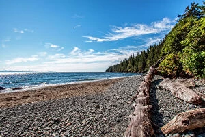 Images Dated 22nd August 2012: Shoreline of Vancouver Island with the Strait of San Juan de Fuca in background