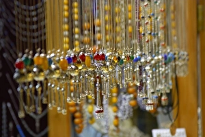 Silver pendants in the Grand Bazaar, Istanbul, Turkey Silver pendants in the Grand Bazaar, Istanbul, Turkey