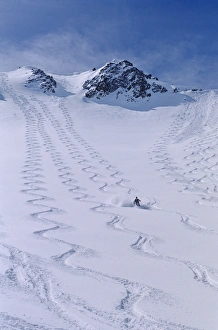 Skier enjoying the backcountry in the Wasatch, Utah Skier enjoying the backcountry in the Wasatch, Utah