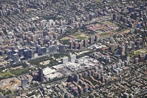 Aerial Print of Santiago's Parque Arauco and Las Condes, Chile