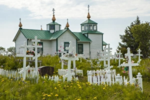 Southcentral Alaska, Kenai Peninsula. Russian Orthodox church at Ninilchik Southcentral Alaska, Kenai Peninsula. Russian Orthodox church at Ninilchik