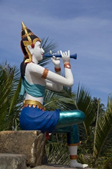 Southeast Thailand, Ko Samui (aka Koh Samui). Statue of Thai goddess on the coast of Fan Island Southeast Thailand, Ko Samui (aka Koh Samui). Statue of Thai goddess on the coast of Fan Island