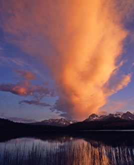 Spectacular sunrise clouds over Little Redfish Lake in the Sawtooth Range of Idaho Spectacular sunrise clouds over Little Redfish Lake in the Sawtooth Range of Idaho