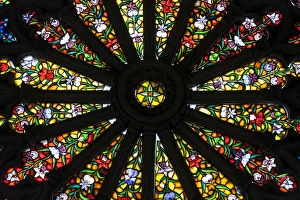 Stained Glass detail. National Basilica. Quito, Ecuador Stained Glass detail. National Basilica. Quito, Ecuador