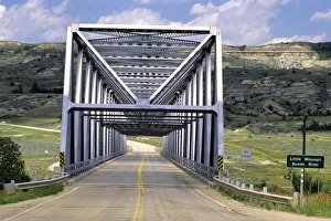 Steel truss brige over the Little Missouri River, North Dakota Steel truss brige over the Little Missouri River, North Dakota