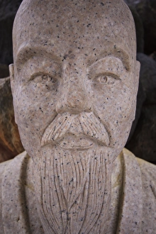 A stone statue of an elderly man in the Jozankei hot springs town on the outskirts of Sapporo A stone statue of an elderly man in the Jozankei hot springs town on the outskirts of Sapporo