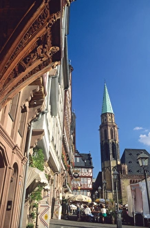 A street scene in Frankfurt, Germany. germany, german, europe, european, deutsche A street scene in Frankfurt, Germany. germany, german, europe, european, deutsche