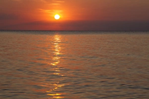 Sunrise over Lake Superior from Devils Island in the Apostle Islands National Lakeshore Sunrise over Lake Superior from Devils Island in the Apostle Islands National Lakeshore