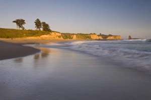 Sunset on four-mile beach. Santa Cruz coast, California, US Sunset on four-mile beach. Santa Cruz coast, California, US