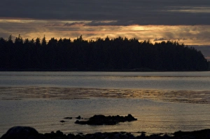 Sunset from Keith Island, Broken Island Group, Pacific Rim National Park Preserve Sunset from Keith Island, Broken Island Group, Pacific Rim National Park Preserve