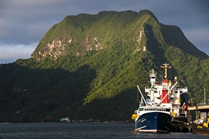 Sunset in the Pago Pago harbour, Tutuila island, American Samoa, South Pacific Sunset in the Pago Pago harbour, Tutuila island, American Samoa, South Pacific