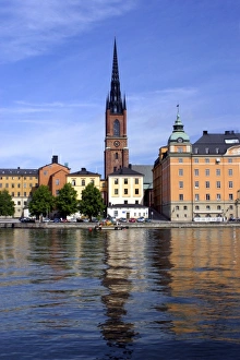 Sweden, Stockholm. A spire of the cityscape of Stockholm Sweden, Stockholm. A spire of the cityscape of Stockholm
