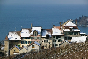 SWITZERLAND-(Vaud)-Swiss Riviera-EPESSES:Town View / Winter Corniche de Lavaux SWITZERLAND-(Vaud)-Swiss Riviera-EPESSES:Town View / Winter Corniche de Lavaux