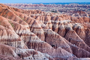 Textured landscape in Badlands National Park, SD Textured landscape in Badlands National Park, SD