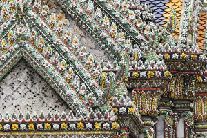 Thailand, Bangkok, Grand Palace. Ornate details of a temple in the compound Thailand, Bangkok, Grand Palace. Ornate details of a temple in the compound