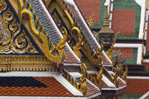 Thailand, Bangkok, Royal Palace architectural detail Thailand, Bangkok, Royal Palace architectural detail