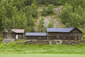 traditional building along Sognefjellsvegen, highway 55 traditional building along Sognefjellsvegen, highway 55