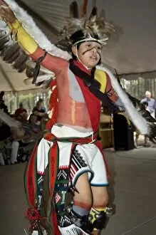Angel Wynn Collection: Traditional Hopi Eagle dancer, Clay Kewanwy (Hopi Tewa), dressed in dance regalia