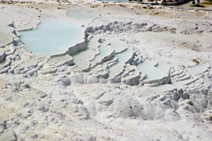 Travertine rocks, Pamukkale (ancient Hierapolis), Turkey Travertine rocks, Pamukkale (ancient Hierapolis), Turkey