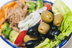 Tunisian starter, Vegetables with tuna fish and mayonnaise, Tunisia, North Africa, Africa Tunisian starter, Vegetables with tuna fish and mayonnaise, Tunisia, North Africa, Africa
