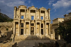 Turkey Ephesus with the Ruins of Roman Times, Library Turkey Ephesus with the Ruins of Roman Times, Library