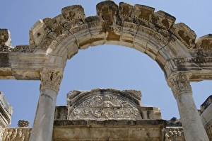 Turkey, Ephesus. Temple of Hadrian, Hadrians arch Turkey, Ephesus. Temple of Hadrian, Hadrians arch