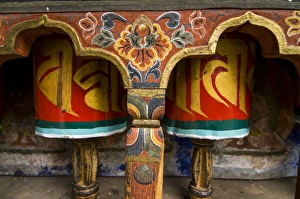 Typical buddhist praying role, Kyichu Lhakahang, Bhutan Typical buddhist praying role, Kyichu Lhakahang, Bhutan