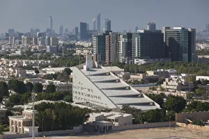 UAE, Abu Dhabi, Al Safarat Embassy Area, elevated city view UAE, Abu Dhabi, Al Safarat Embassy Area, elevated city view