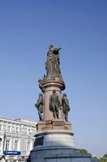 Ukraine, Odessa. Downtown Odessa, statue of czarina Catharine the Great Ukraine, Odessa. Downtown Odessa, statue of czarina Catharine the Great
