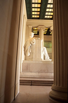 Unusual angle of Lincoln Memorial Washington DC Unusual angle of Lincoln Memorial Washington DC