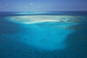 Upolu Cay and Dive Boats, Upolu Cay National Park, Great Barrier Reef Marine Park Upolu Cay and Dive Boats, Upolu Cay National Park, Great Barrier Reef Marine Park