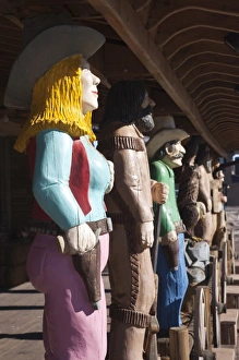 USA, Arizona, Williams. Rt. 66 Town, Western-Themed Wood Sculptures USA, Arizona, Williams. Rt. 66 Town, Western-Themed Wood Sculptures