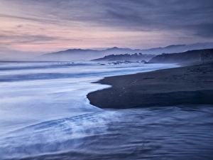 USA, California, Cambria, Dusk at Moonstone Beach USA, California, Cambria, Dusk at Moonstone Beach