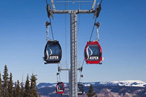 USA, Colorado, Aspen, Aspen Mountain Ski Area, Silver Queen Gondola USA, Colorado, Aspen, Aspen Mountain Ski Area, Silver Queen Gondola