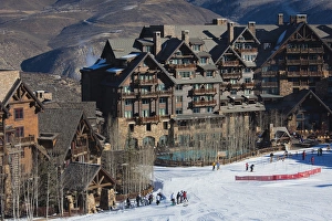 USA, Colorado, Beaver Creek, Ritz Carlton Hotel, elevated view USA, Colorado, Beaver Creek, Ritz Carlton Hotel, elevated view