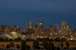 USA, Colorado, Denver. Skyline at dusk. Credit as: Don Grall / Jaynes Gallery USA, Colorado, Denver. Skyline at dusk. Credit as: Don Grall / Jaynes Gallery