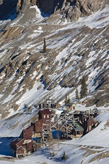 USA, Colorado, Monarch, ruins of the Madonna Mine, winter USA, Colorado, Monarch, ruins of the Madonna Mine, winter