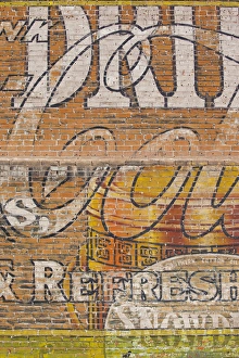 USA, Colorado, Salida, faded advertising murals USA, Colorado, Salida, faded advertising murals