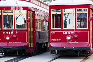 USA, Louisiana, New Orleans. Streetcars, Canal Street USA, Louisiana, New Orleans. Streetcars, Canal Street