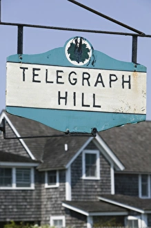 USA-MASSACHUSETTS-Marthas Vineyard-East Chop: Telegraph Hill Sign USA-MASSACHUSETTS-Marthas Vineyard-East Chop: Telegraph Hill Sign