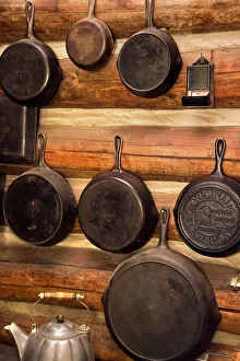 USA, Montana, Little Belt Mountains, Lewis and Clark National Forest. Kitchen skillets USA, Montana, Little Belt Mountains, Lewis and Clark National Forest. Kitchen skillets