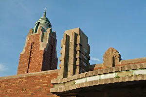 USA, New York, Jones Beach State Park. Art deco buildings of state park opened by Robert Moses USA, New York, Jones Beach State Park. Art deco buildings of state park opened by Robert Moses