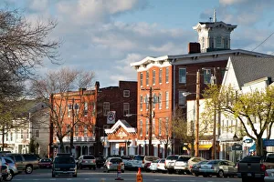 USA, New York, Sag Harbor. Main Street, late afternoon USA, New York, Sag Harbor. Main Street, late afternoon